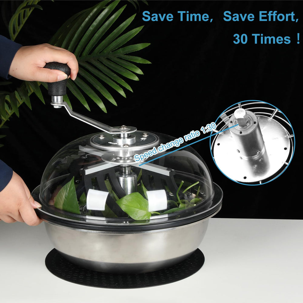 Growtent Garden trimmer in use on countertop speeding small-batch processing
