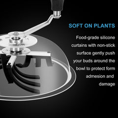 Growtent Garden metal gearbox exposed showing durable torque and long life