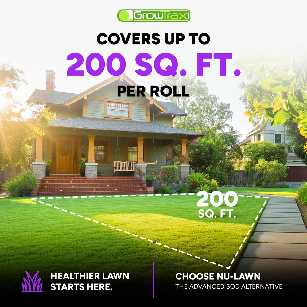 GROWTRAX laid under tree canopy demonstrating shade-friendly lawn solution
