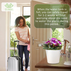 GS Garden planter on windowsill with herbs showing low-maintenance styling benefit
