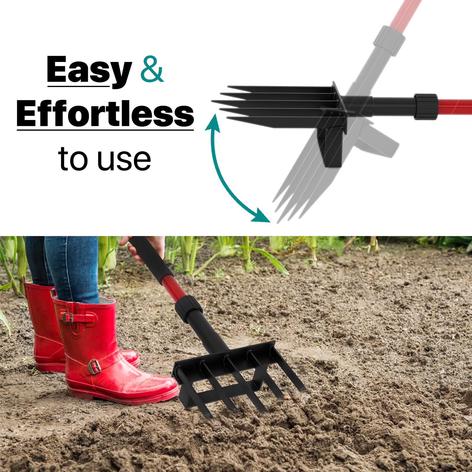 GSBLUNIE fiberglass handle with D-grip detail for comfort and reduced vibration during use