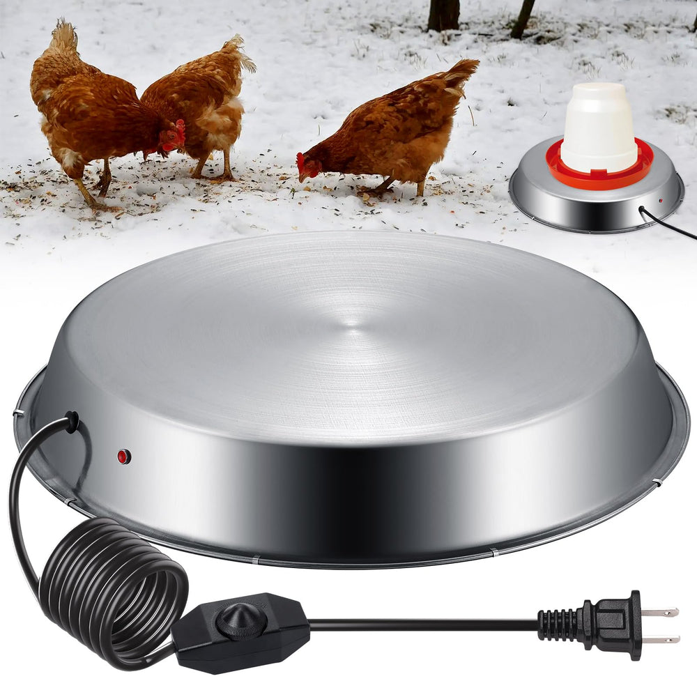 GSDOTZAP front view heated base showing sturdy galvanized design and even heating benefit