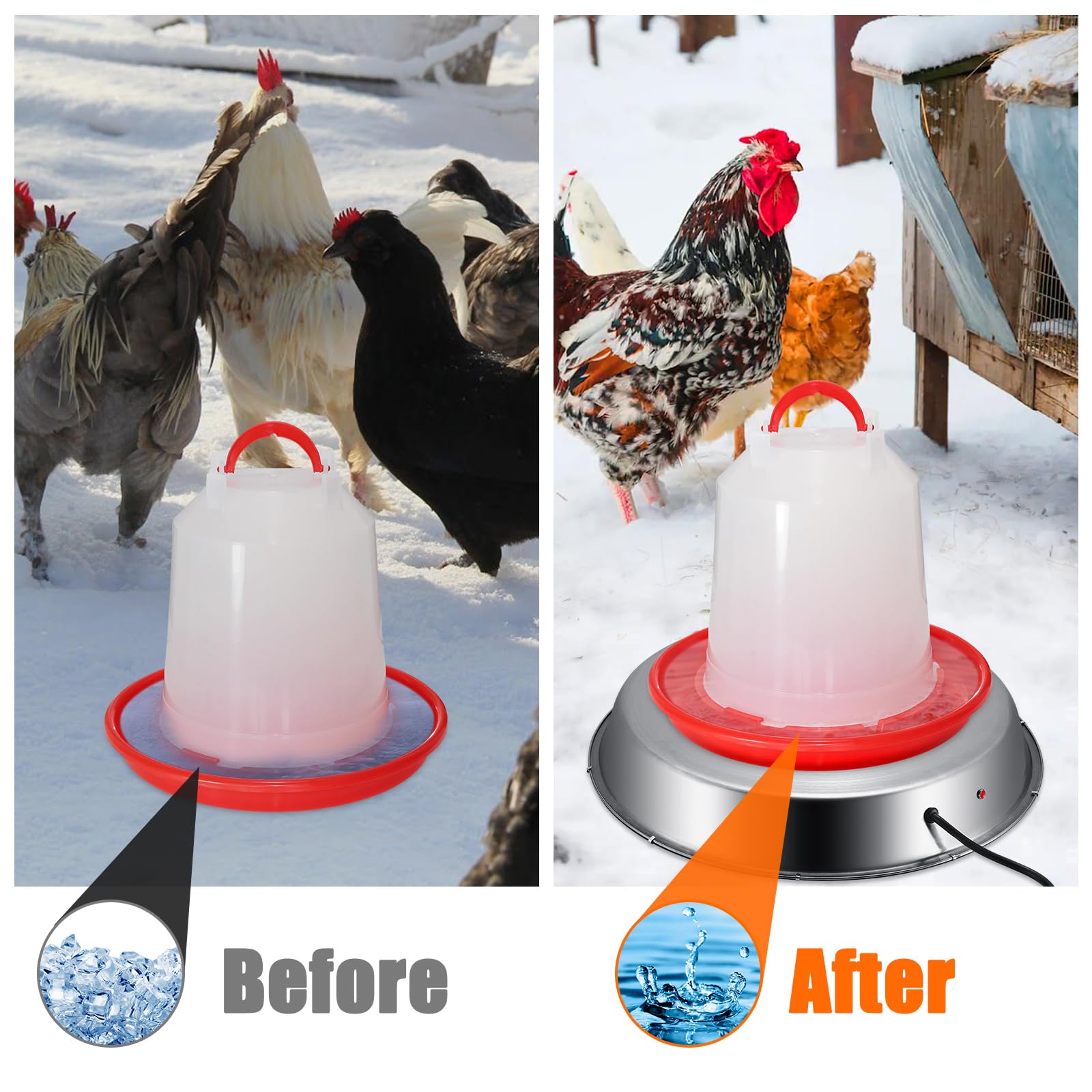 GSDOTZAP in coop lifestyle shot showing birds drinking easily and reduced maintenance benefit