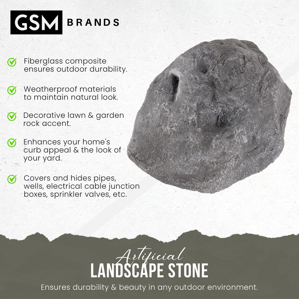 GSM Brands faux rock placed over sprinkler head demonstrating discreet concealment