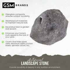 GSM Brands faux rock placed over sprinkler head demonstrating discreet concealment