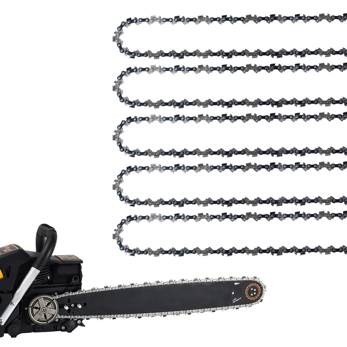 GSSHBR front view of 5-pack chains showing value and ready replacement