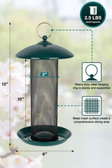 Gtongoko close-up of 0.24-inch metal mesh highlighting secure seed access for finches