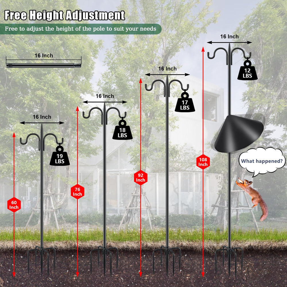 Gtongoko dual hooks holding two feeders to increase backyard bird visits