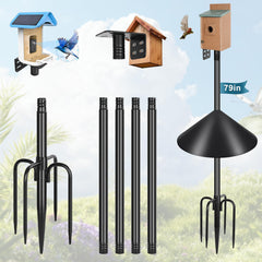 Gtongoko front view of full assembled pole showing stability and neat finish