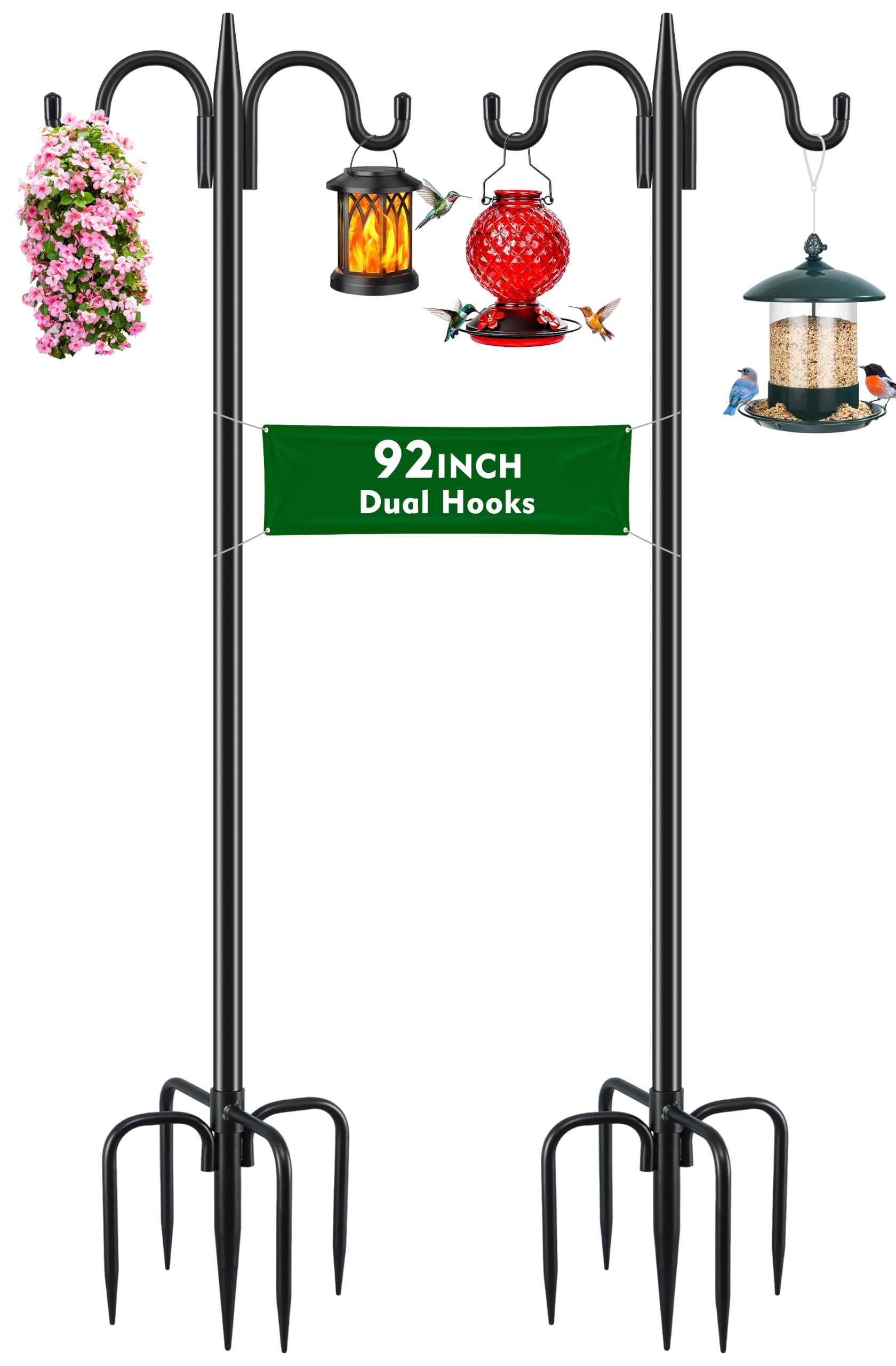 Gtongoko front view showing full 92-inch pole and stable base, durable outdoor support