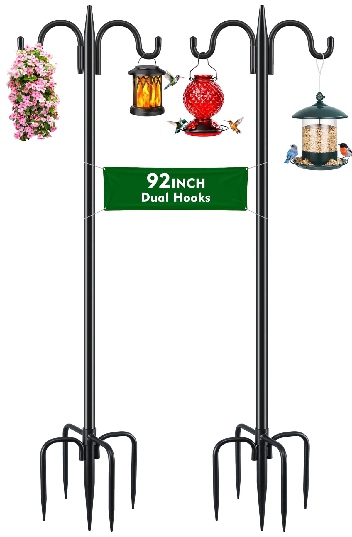 Gtongoko front view showing full 92-inch pole and stable base, durable outdoor support