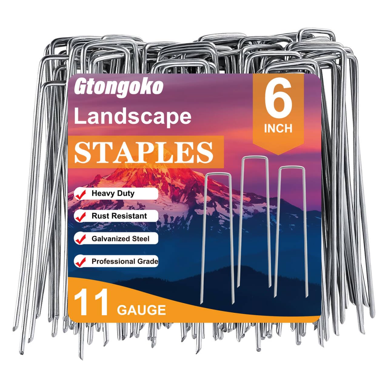 Gtongoko front packaging showing 200 stakes and durable box, ready for projects