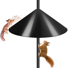 Gtongoko front view of black 19-inch squirrel baffle showing full coverage and protection