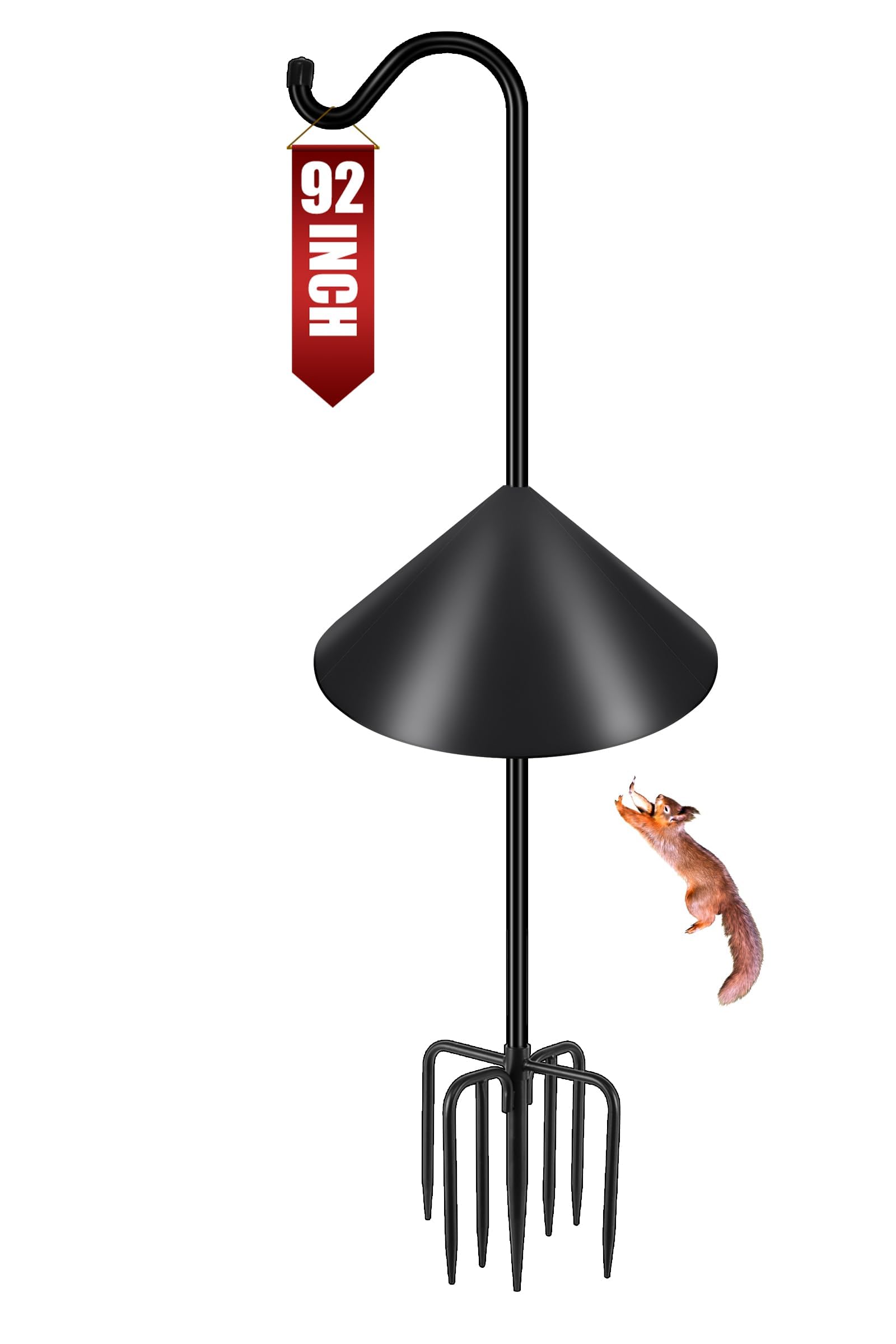 Gtongoko front view of full 92-inch shepherds hook showing stability