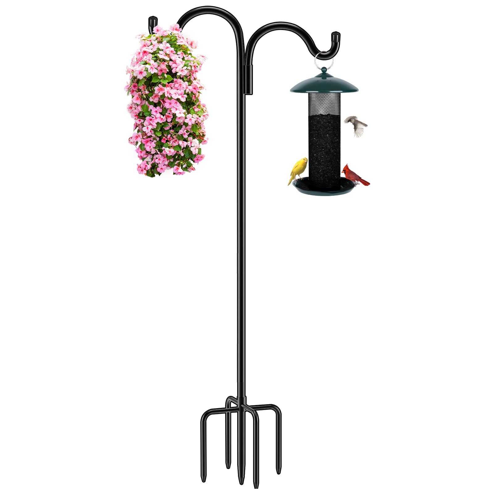 Gtongoko front view of full 108-inch shepherds hook showing dual arms benefit