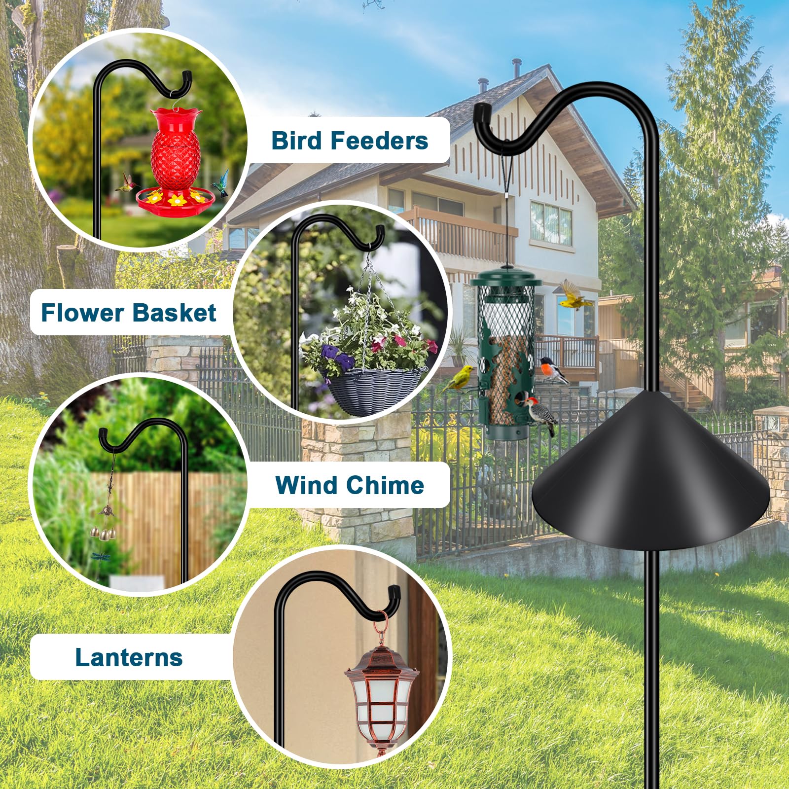 Gtongoko hook suspending a bird feeder for effortless hanging