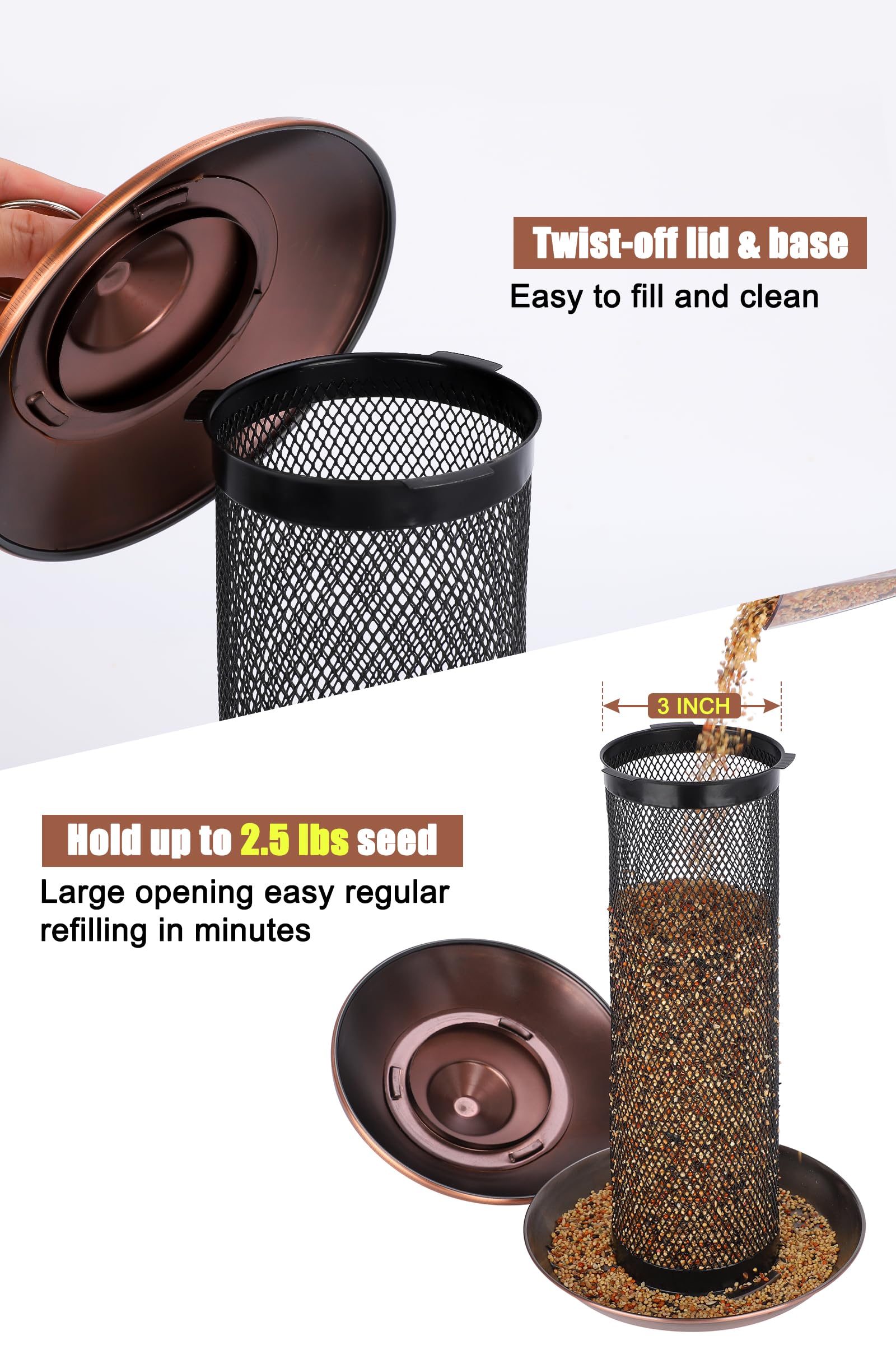 Gtongoko feeder in use with a goldfinch perched illustrating natural clinging feeding behavior