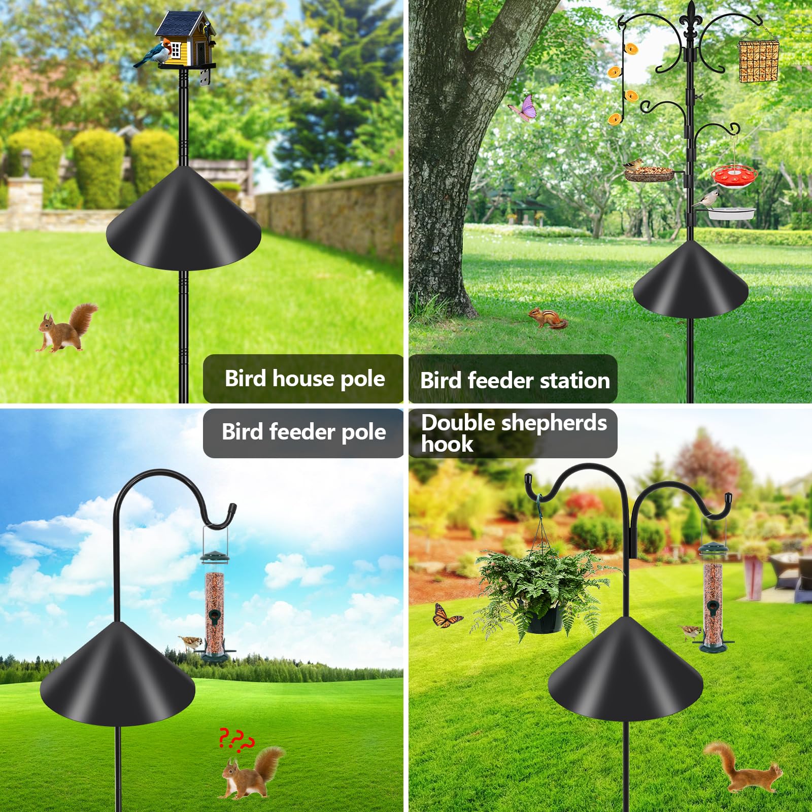Gtongoko lifestyle backyard scene with baffle and feeders showing neat, low-maintenance look