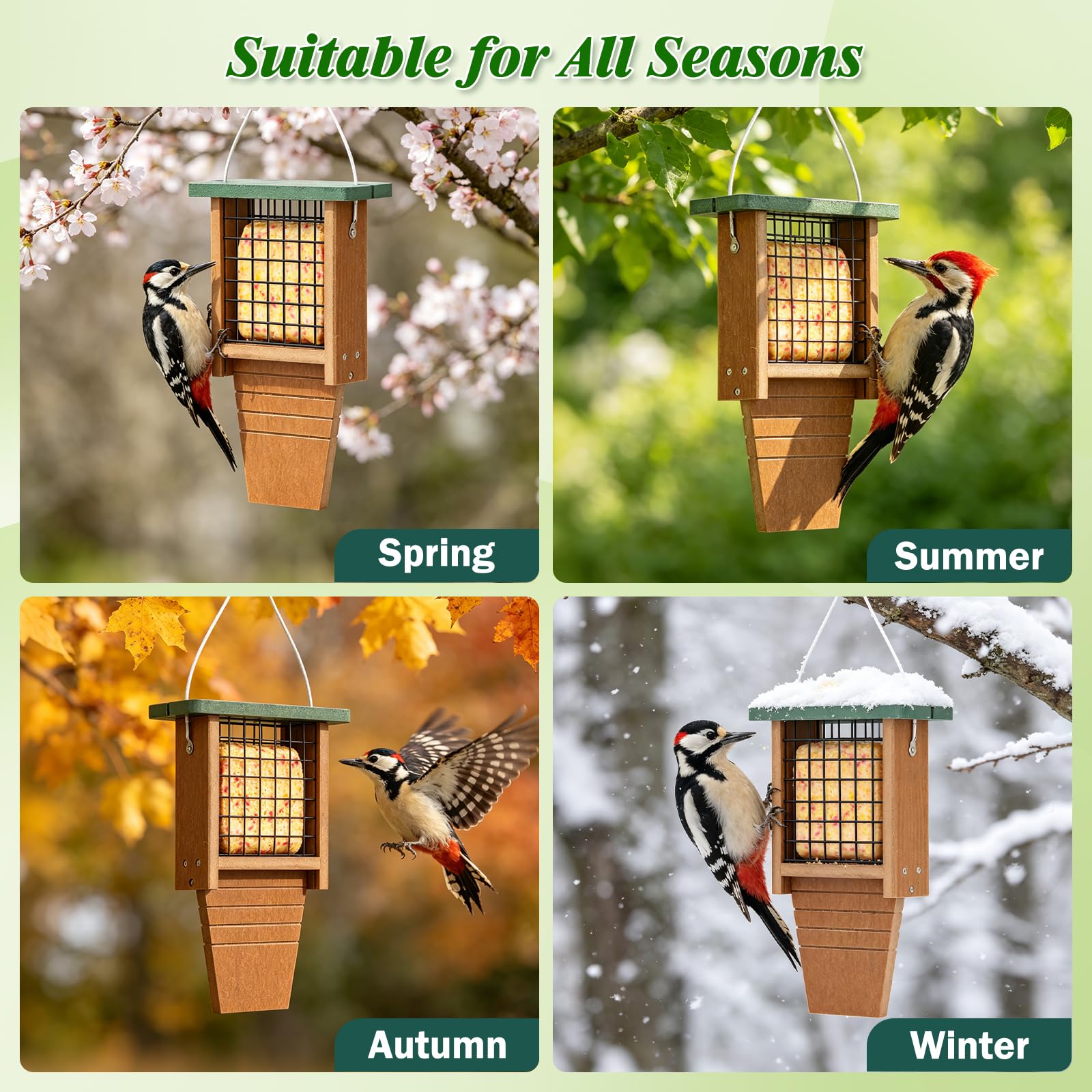 Gtongoko hanging on a patio hook creating an inviting backyard feeding spot