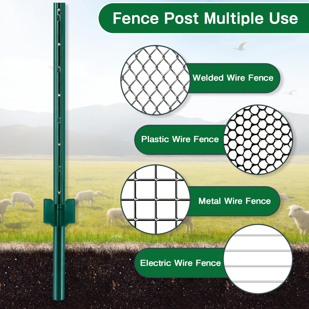 Gtongoko post installed beside garden bed showing stable garden protection benefit