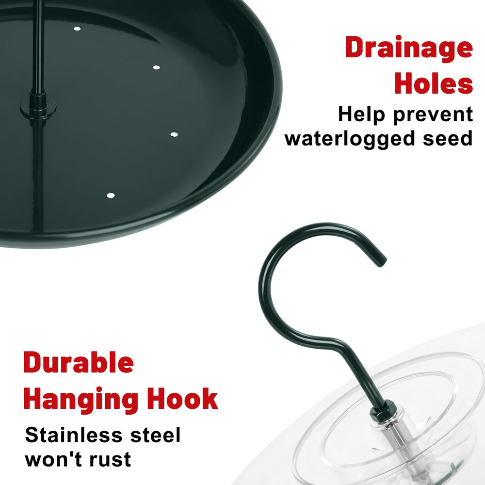 Gtongoko feeder next to ruler showing 2 lb capacity and size clarity