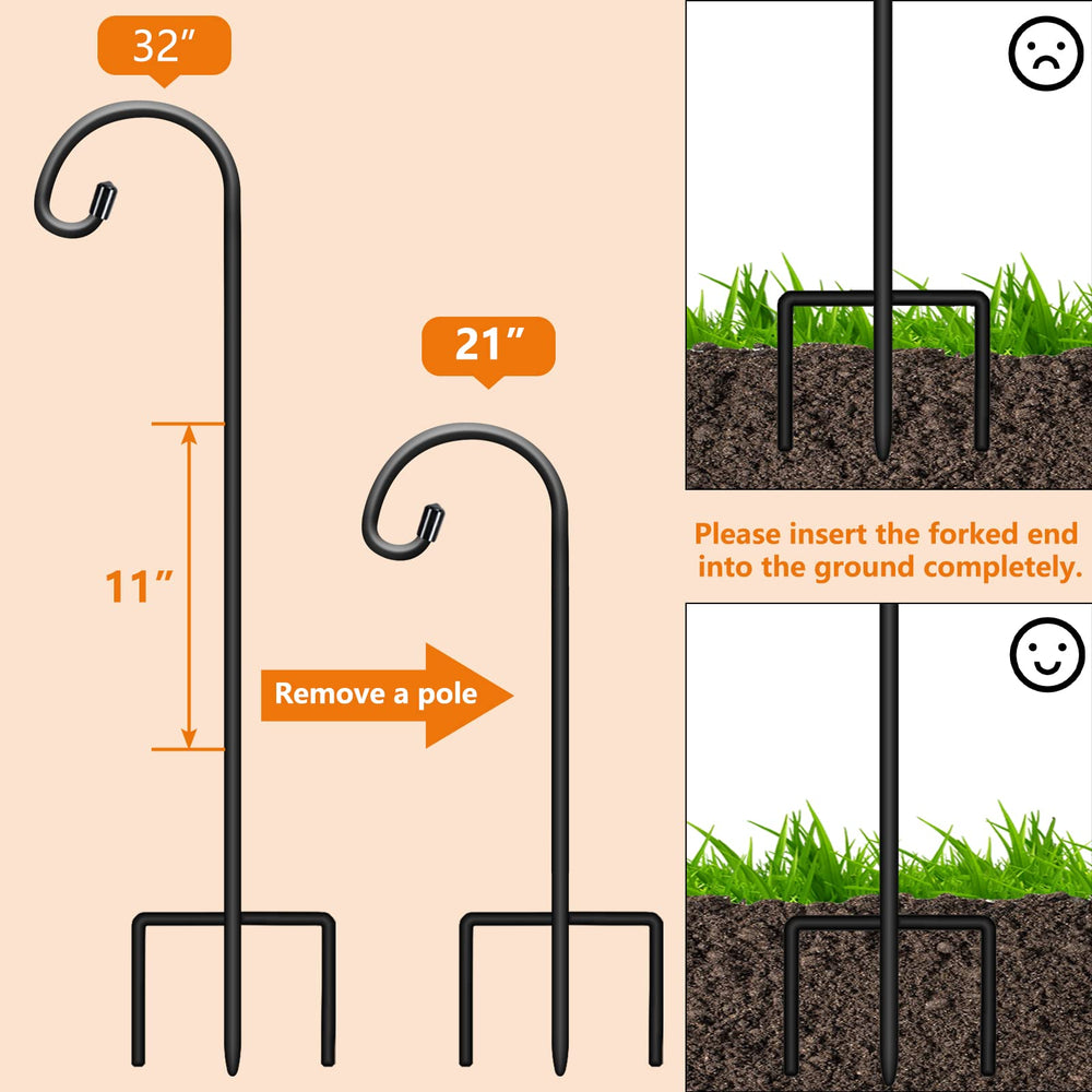Gtongoko hook next to ruler showing 32 inch height for size clarity
