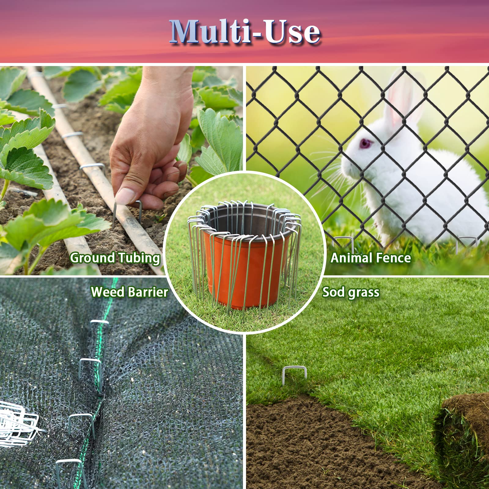 Gtongoko securing sod and hose showing reliable hold for irrigation and turf