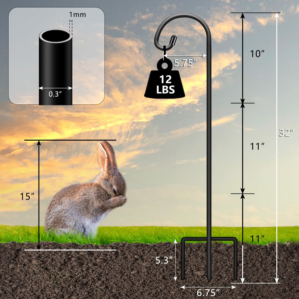 Gtongoko three-prong base inserted in soil for improved outdoor stability