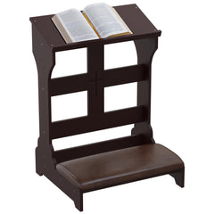 Gtouse wooden prayer bench front view showing stable frame and finish