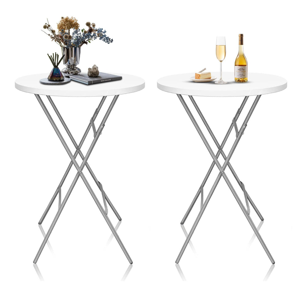 GUAGUA front view of assembled table showing clean white finish and benefit of neat appearance