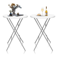 GUAGUA front view of assembled table showing clean white finish and benefit of neat appearance