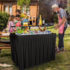 GUAGUA cooler table folded for transport demonstrating compact portability and simple setup