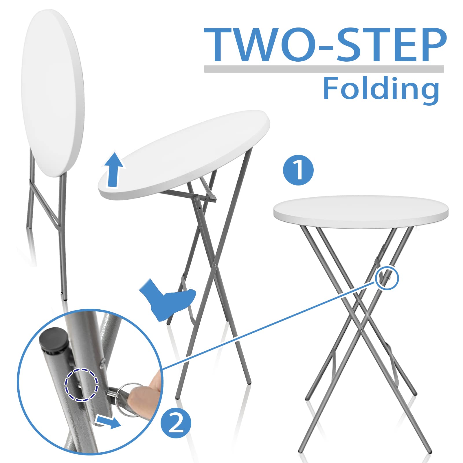 GUAGUA table beside bar stool showing bar-height scale for standing guests
