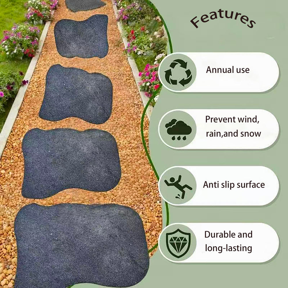 Guanjiapo stepping stone with a foot demonstrating stable, slip-resistant step