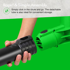 GUEDE nozzle close-up highlighting concentrated airflow efficiency