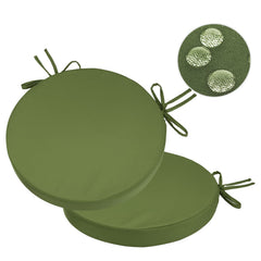 GUEGLSA front view of green round cushions showing color and shape for stylish seating