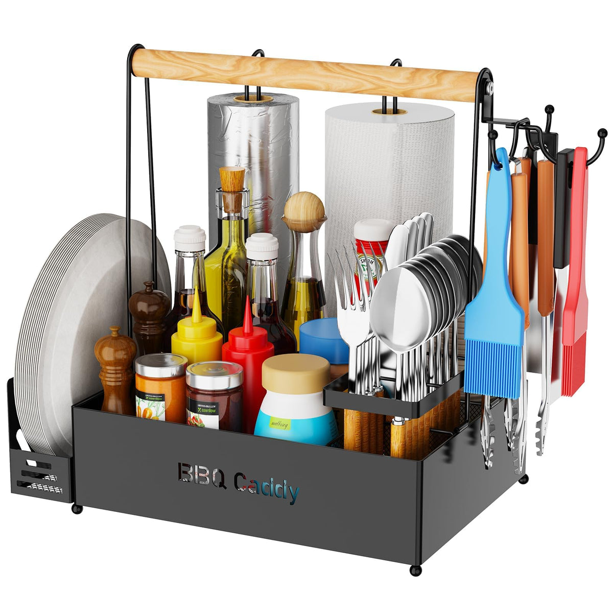 GUIBUKEYAN front view showing organized condiments and utensils for convenience