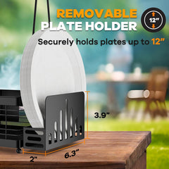 GUIBUKEYAN removable plate holder detail keeping plates stacked and stable