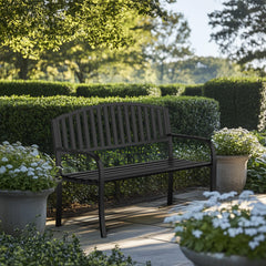 GUINGFUN bench leg and flared base illustrating stable support on uneven ground