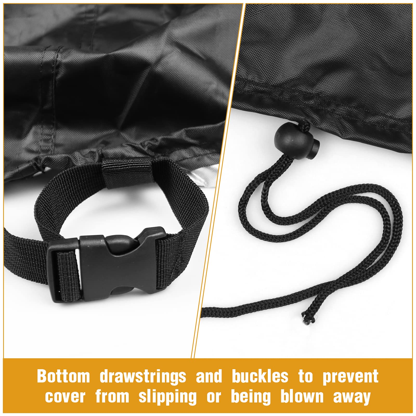 Guisong adjustable strap and buckle displayed to show secure windproof fit