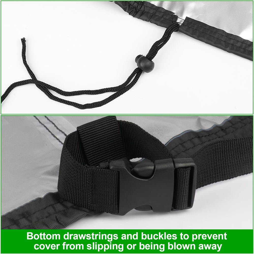 Guisong adjustable drawstring hem being tightened to secure cover in wind