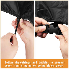 Guisong drawstring hem closeup securing cover against wind