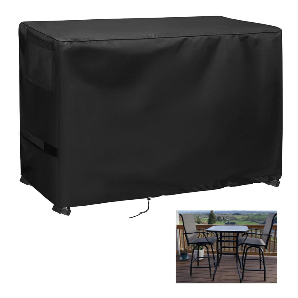 Guisong front view of cover on bistro set showing full protection benefit