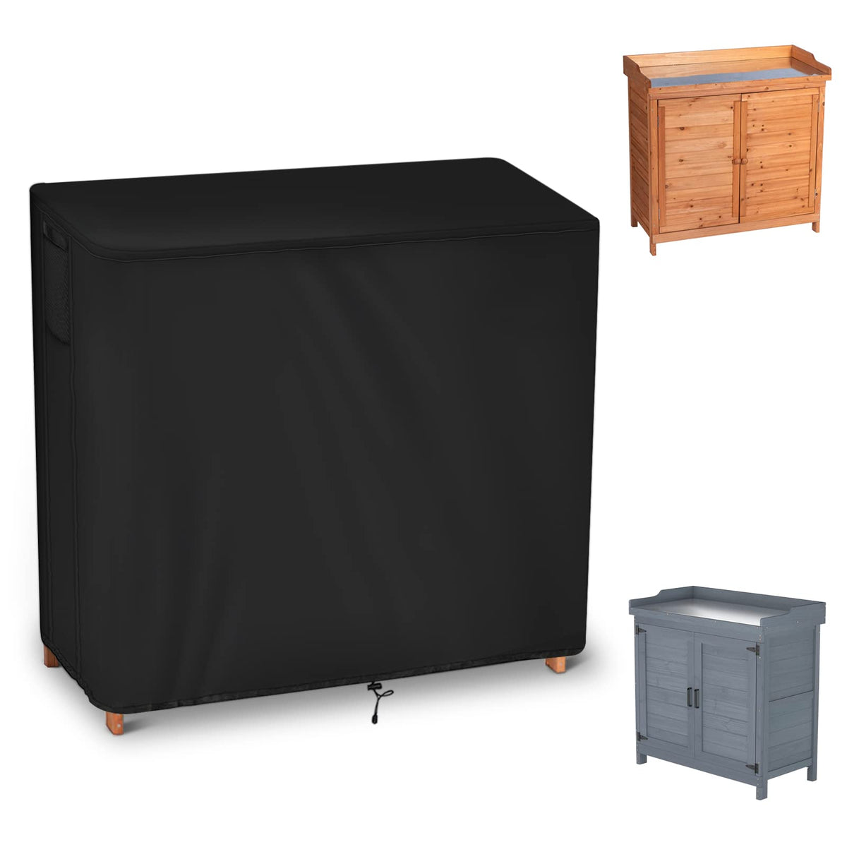 Guisong front view of cabinet cover showing full weather protection and neat fit
