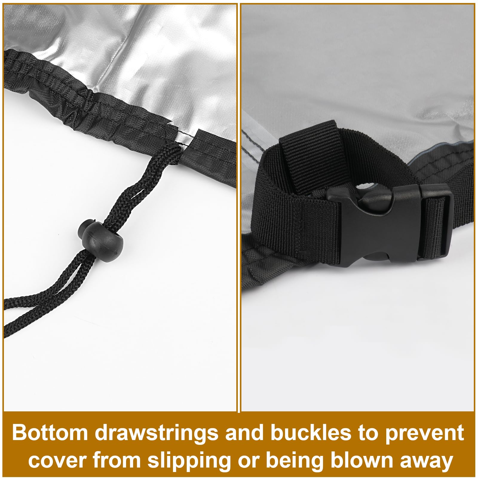 Guisong handle for easy placement and removal, makes cover handling quicker