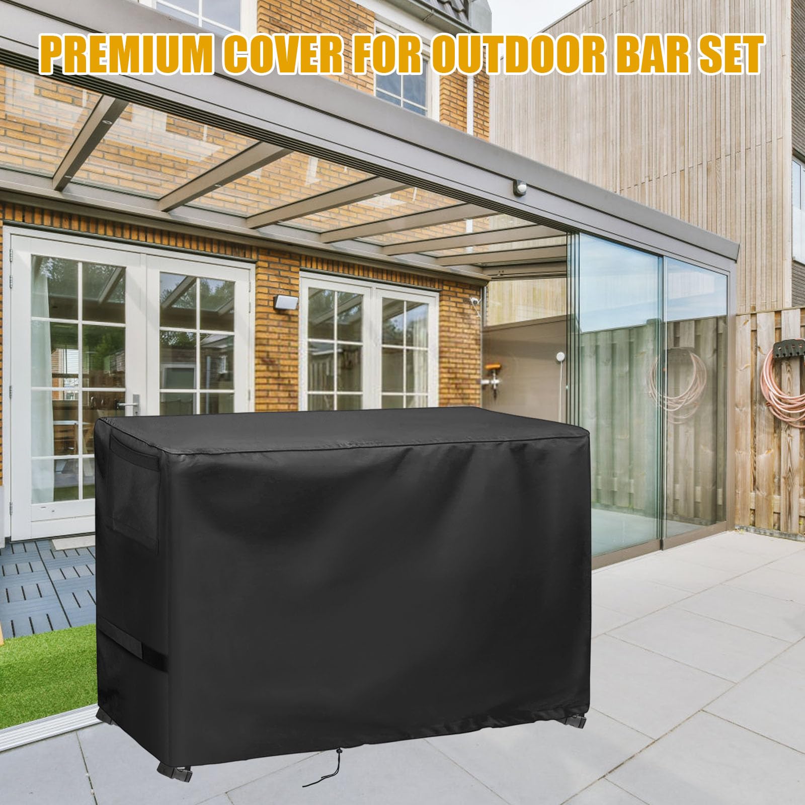 Guisong covered patio bistro set in outdoor lifestyle scene for weather protection