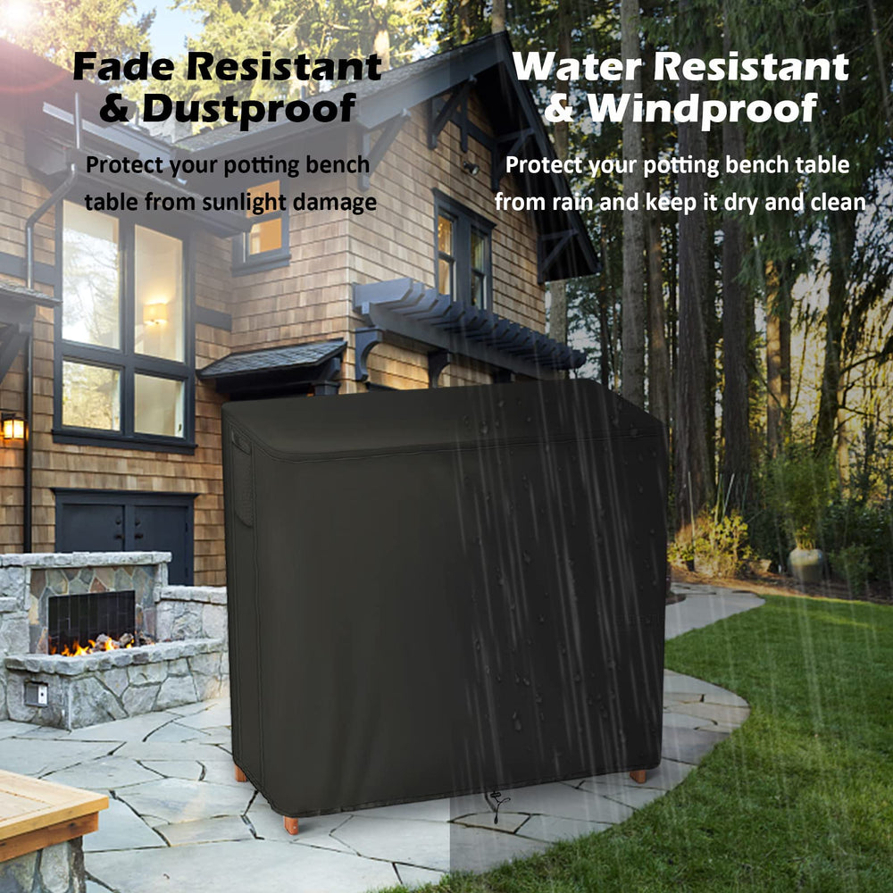Guisong cover in use on wooden potting table showing protective coverage