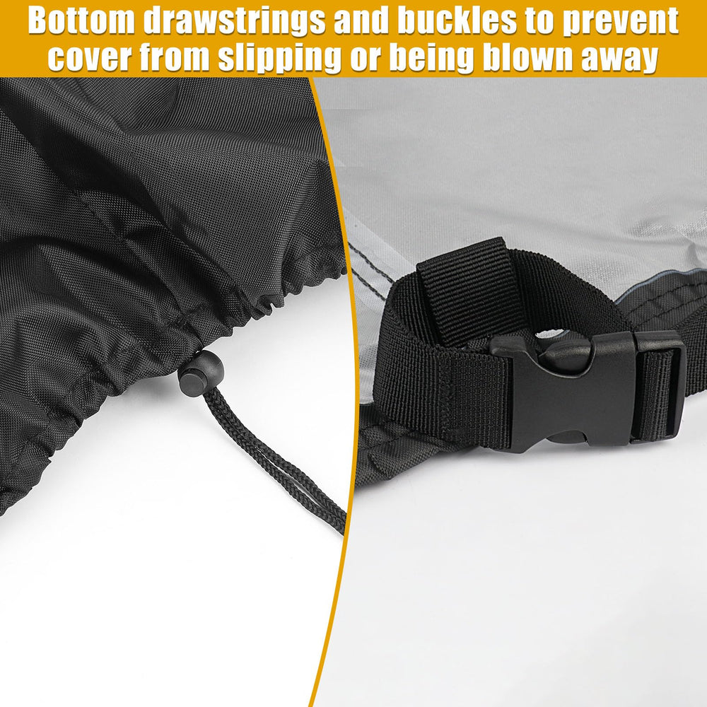 Guisong bottom drawstring and buckles image illustrating secure fit in wind