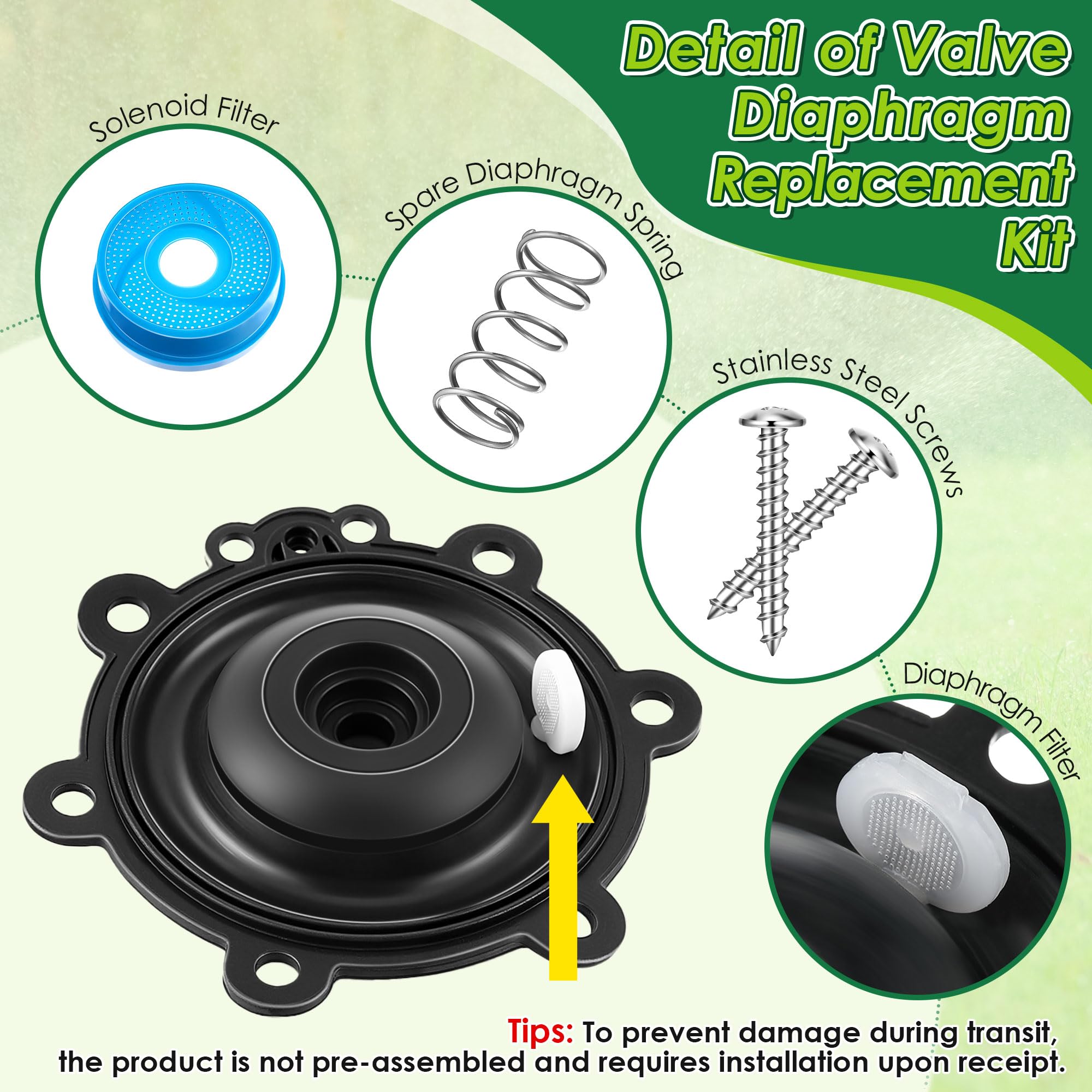 Gulfmew diaphragm kit installed in valve body showing improved valve function