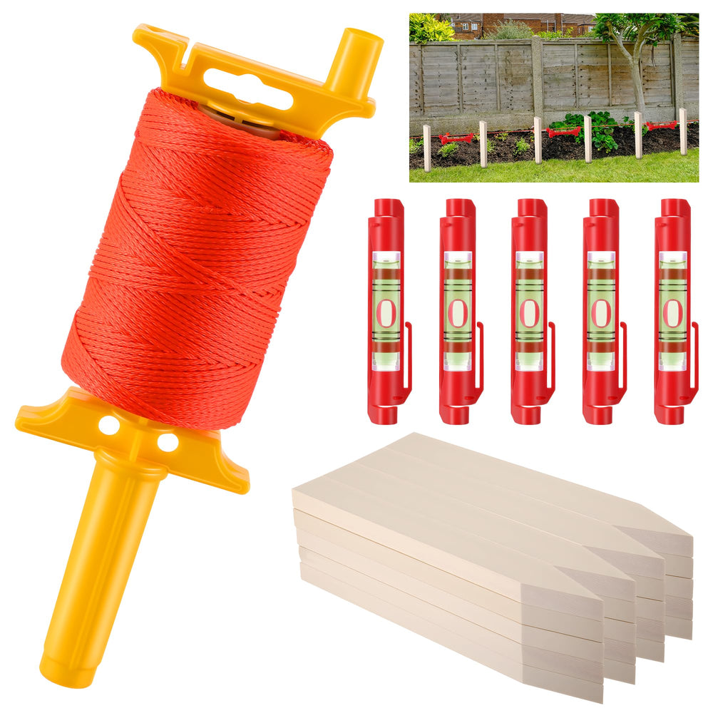 Gulfmew kit used to mark fence layout in yard for faster installation